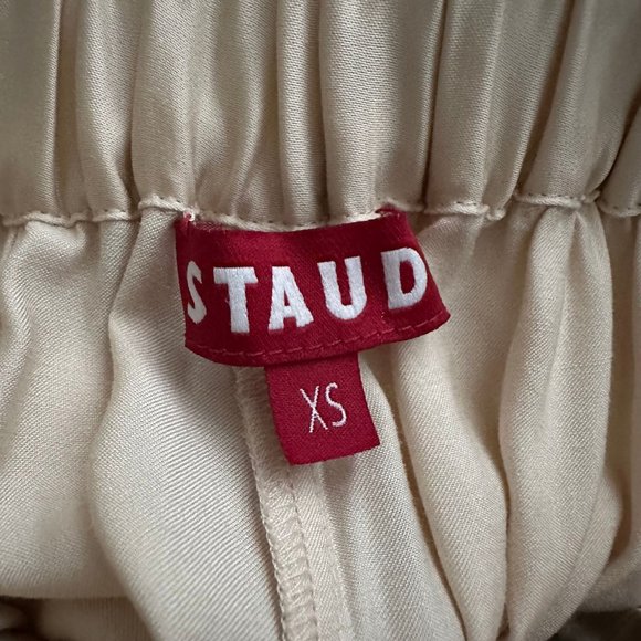 Staud Astor Wide Leg Pants Champagne - Picture 7 of 8